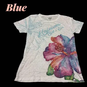 Hawaii Surf n Sea 수채화 플라워 프린트 티셔츠 하와이안