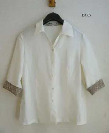 닥스 DAKS 린넨 셔츠 린넨100% 하우스 체크