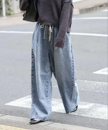 JOURNAL STANDARD 이지 데님 와이드 팬츠 38