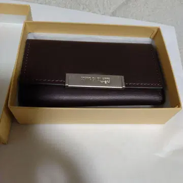 미사용 COMMECA DU MODE 브라운 가죽 키케이스