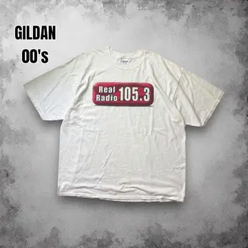 00년대 GILDAN 빈티지 기업 티셔츠 오버 사이즈 라디오 USA