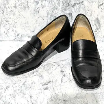 리갈 로퍼 펌프스 블랙 청키힐 가죽 일본제 23cm