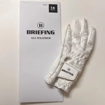 BRIEFING 그로브 18 사이즈 왼손 화이트 ALL WEATHER