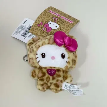 산리오 갸루 곰 키티 키링 레오파드 무늬