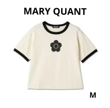 새상품 MARY QUANT 데이지 링거 티셔츠 아이보리 M
