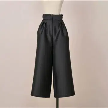 heve 실키 턱 와이드 팬츠 블랙 미사용 새상품