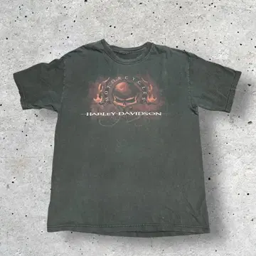 00s Harley-Davidson 할리데이비슨 스컬 T 블랙