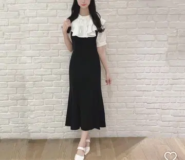 택 포함 새상품 안미르 프릴 칼라 도킹 OP