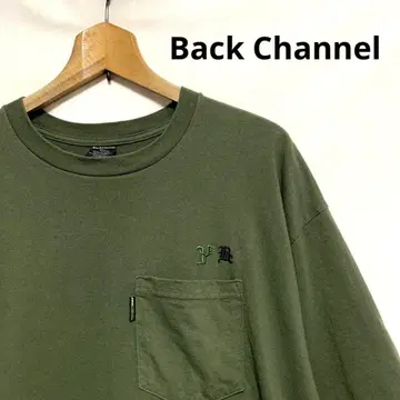 Back Channel 로고 자수 크루넥 포켓 티셔츠 XL