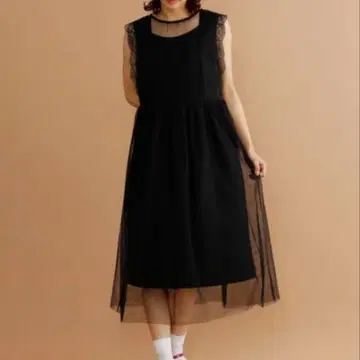 택 포함 새상품 멀로 튤 원피스 고스로리 블랙