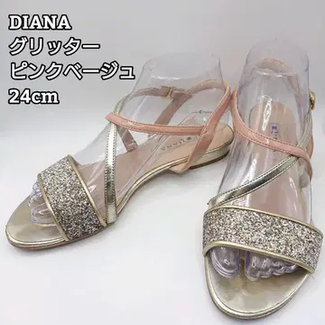 DIANA 다이애나 24cm 스트랩 샌들 글리터 핑크 베이지