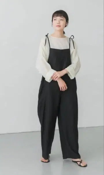 카구레 린넨 캐미 살로펫 블랙