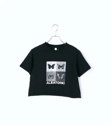 and ST 오리지널 Y2K 셔츠 버터플라이 T셔츠 블랙