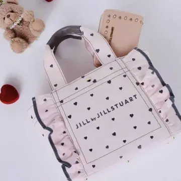 JILL by JILLSTUART 하트 프릴 토트 소 핑크