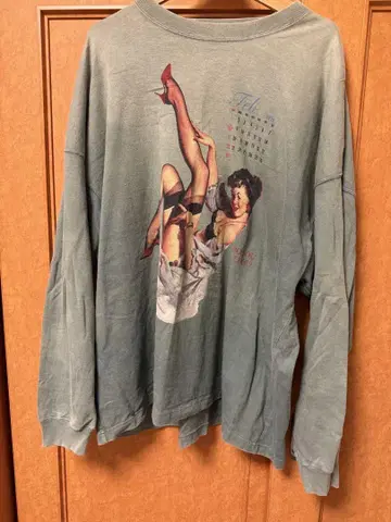 DAIRIKU 20AW Pinup Girl 롱 T 카키