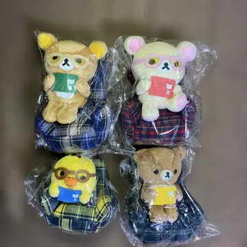 2019년 리락쿠마 북 카페 한정 봉제 인형 전 4종 세트