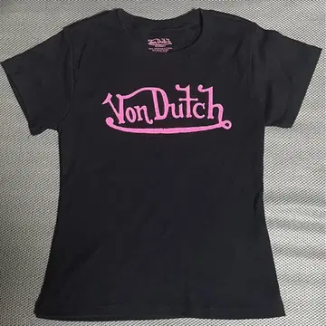 VonDutch 본더치 로고 티셔츠 핑크 블랙 Y2K