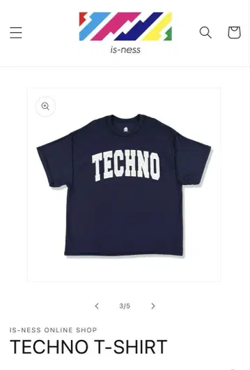 IS-NESS TECHNO T-SHIRT 네이비