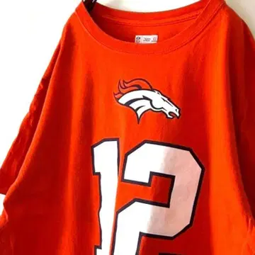 NFL 내셔널 풋볼 리그 브롱코스 티셔츠 L 오렌지 구제 의류