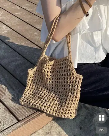 nugu 니트 토트백 베이지