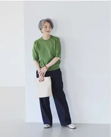 북유럽, 가볍게, 품위 있게 ] 반팔 베이직 니트