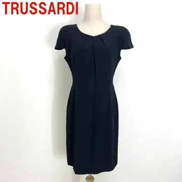 A636 트루사르디 무릎 기장 원피스 프렌치 슬리브 안감 있음 블랙 42
