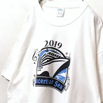 포트 앤 컴퍼니 콘서트 앳 씨 T셔츠 화이트 XL 구제 의류