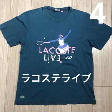 LACOSTE LIVE 라코스테 로고 테니스 그래픽 반팔 티셔츠