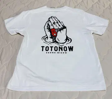 M 사이즈 TOTONOW SAUNA NOW 백 프린트 티셔츠