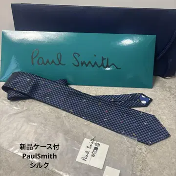 신상품 케이스 포함 PaulSmith 폴 스미스 넥타이 PS 로고 실크
