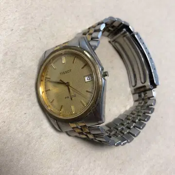TISSOT PR 100 손목시계 골드/실버 작동 확인 불가