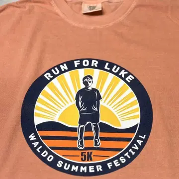RUN FOR LUKE 티셔츠 Comfort Colors 2XL