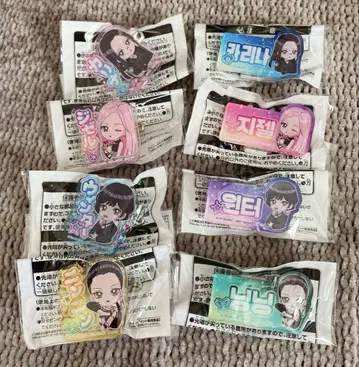 aespa 이름 아크릴 배지 전 종류 세트