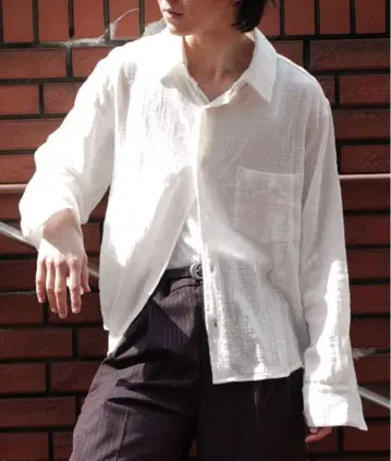 noen 린넨 같은 거즈 셔츠