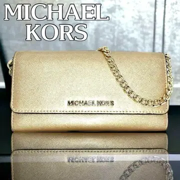 Michael Kors 골드 제트 세트 트래블 월렛 체인