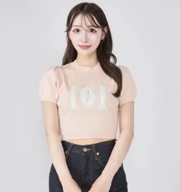 Darich 다리치 백 오픈 아플리케 니트탑