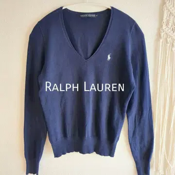 Ralph Lauren 랄프 로렌 코튼 니트 네이비 면 100 얇은 소재