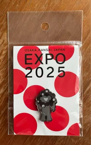 오사카 엑스포 핀 배지 검정색 먝쿠먝쿠