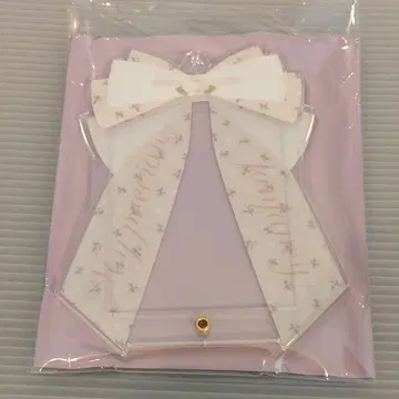후쿠야 fanfancy+ 아크릴 프레임 리본 플라워 화이트/흰색