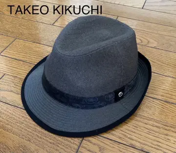 새상품급 TAKEO KIKUCHI 다케오 키쿠치 중절모 헤링본 신사 모자