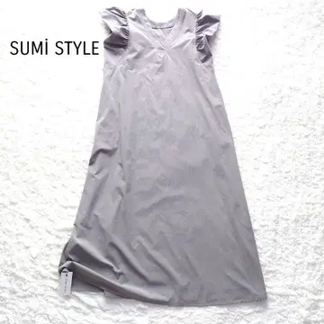 [미사용] SUMI STYLE 스미스타일 소매 프릴 롱 원피스