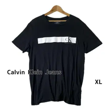 Calvin Klein Jeans t셔츠 프린트 로고 XL 블랙