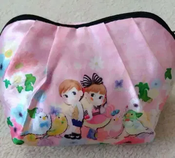 후지야 페코짱 포코짱 파우치 레트로 꽃무늬