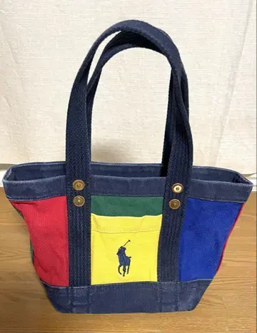 Ralph Lauren 멀티컬러 미니 토트백