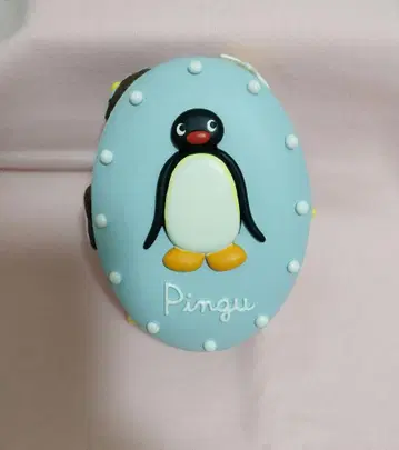 핑구 소품함 pingu 쿠키 피규어 데코 스카이블루