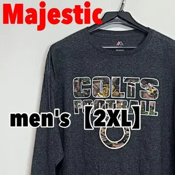 F294 [ Majestic ] 긴팔 프린트 티셔츠 [ 2XL ] 콜츠
