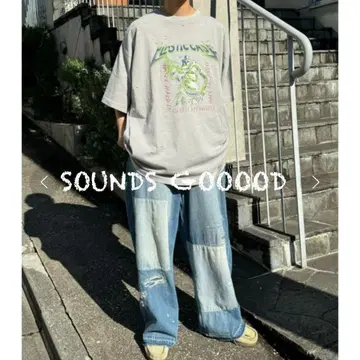 [ SOUNDS GOOOOD ] 빈티지 가공 프린트 반팔 Tee