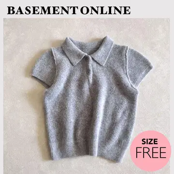반팔 폴로 니트 basement online 그레이