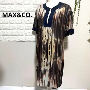 MAX&CO. 맥스앤코 원피스 올 패턴 프린트 얇은 소재 여성용