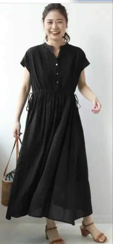 새상품급 저널 스탠다드 relume 라미 코튼 원피스 블랙
